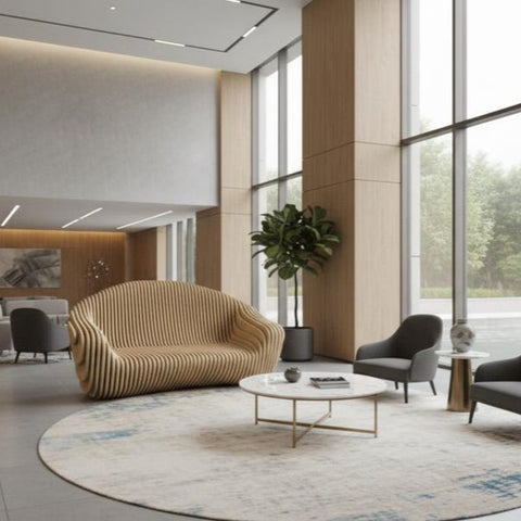Parametric Wooden Sofa – Modern Office Furniture 3D Craft CNC Router Cutting File